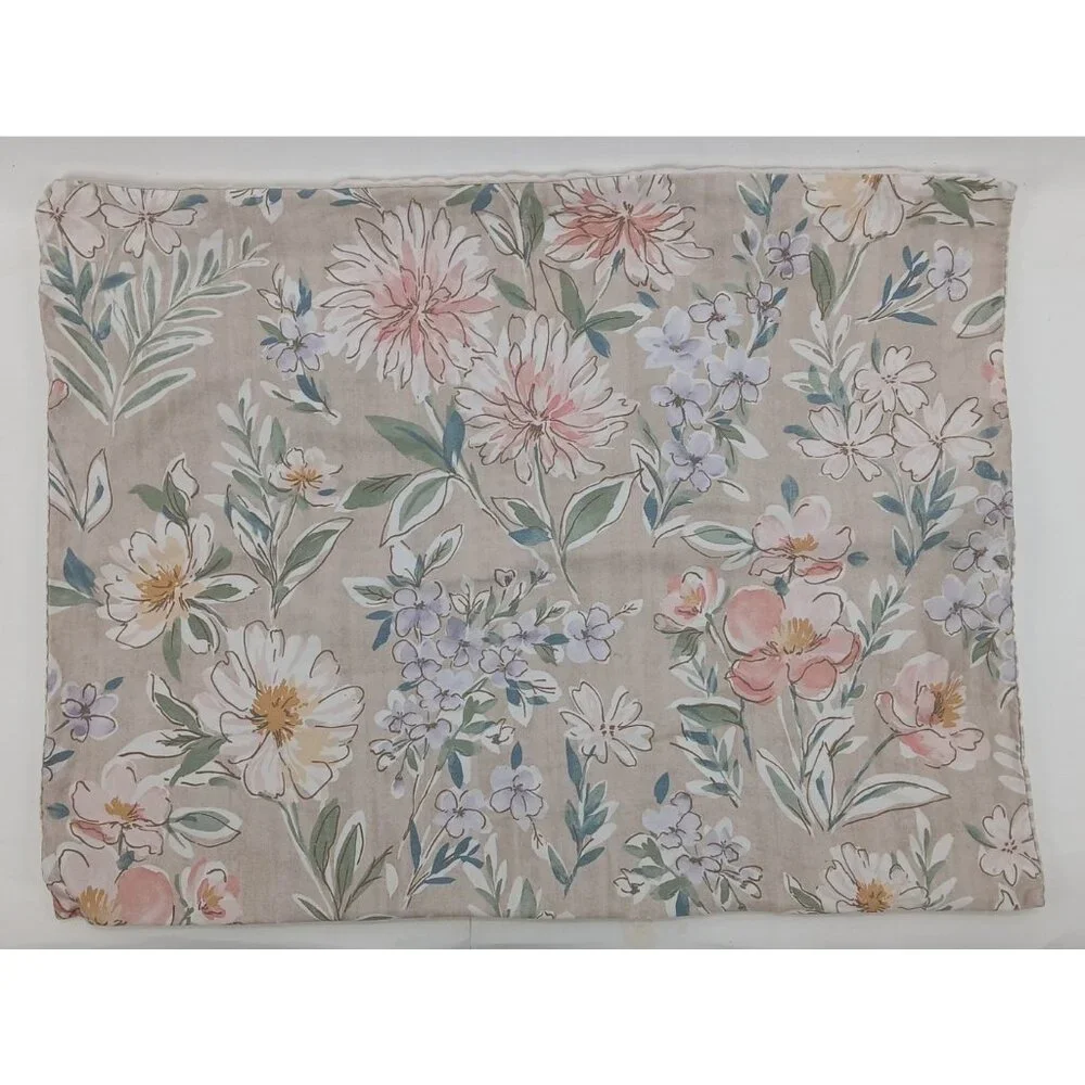 Charter Club Cotton 2Pc Pillow Sham Set Garden Floral Stripes Double Sided
